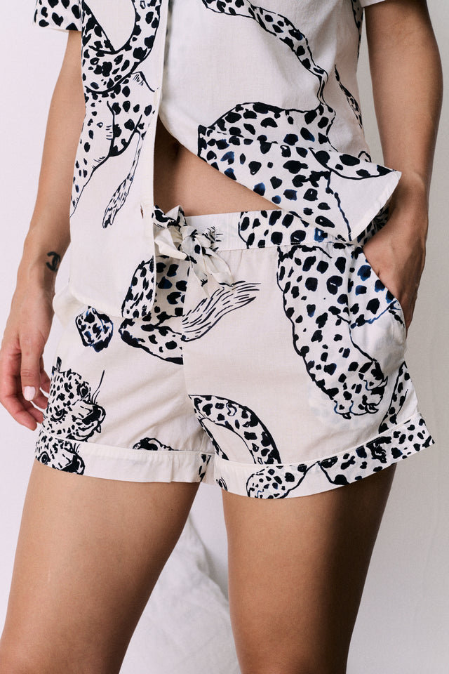 Pyjama Shorts The Jag Print Cream