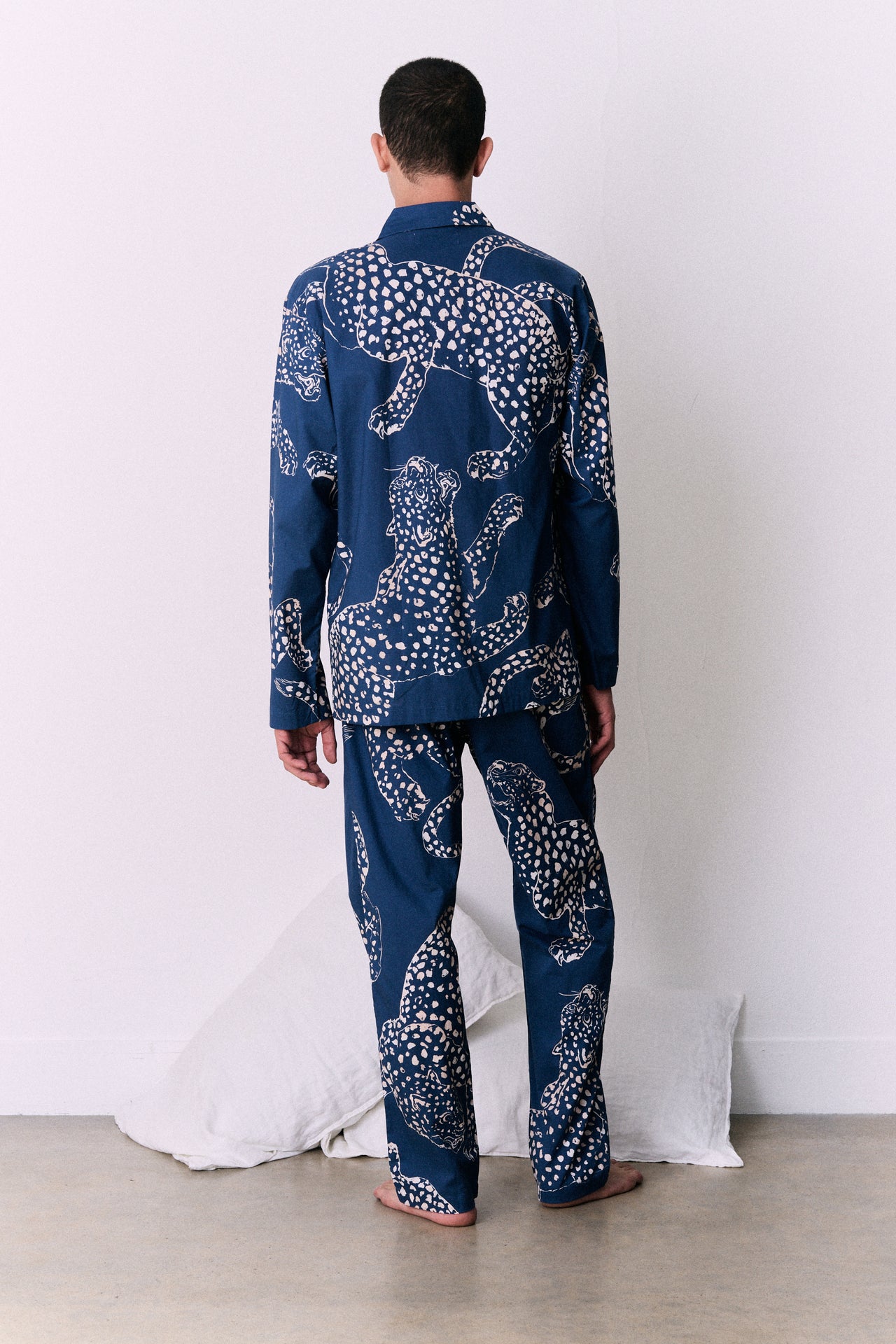 Men’s Pocket Pyjama Set The Jag Print Blue