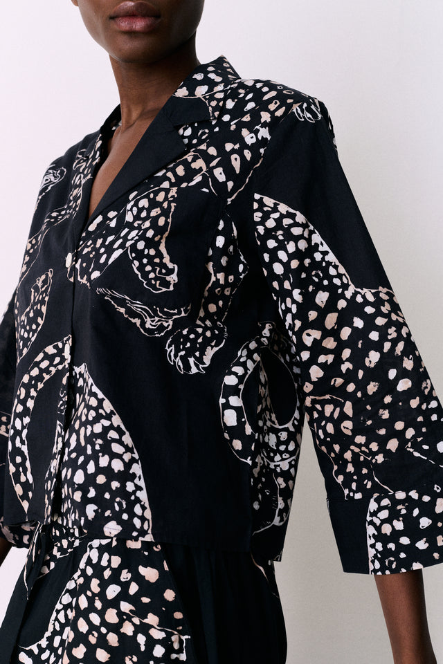 Boxy Shirt The Jag Print Navy