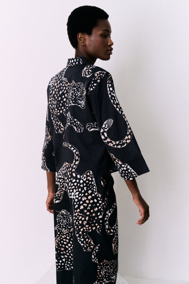 Boxy Shirt The Jag Print Navy