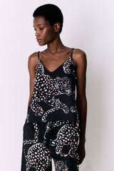 Cami Top The Jag Print Navy
