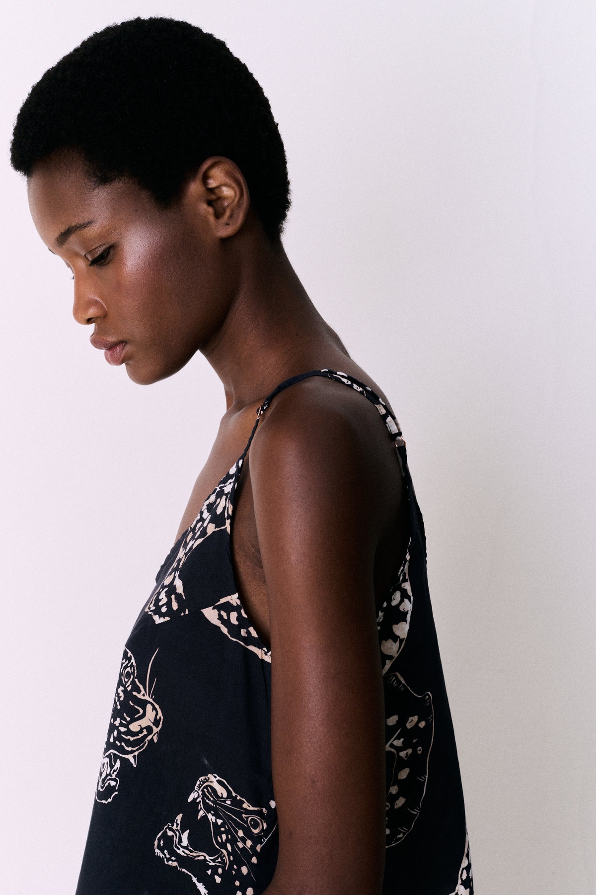 Cami Top and Wide Leg Trouser Set The Jag Print Navy