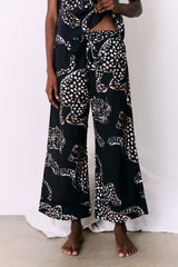 Wide Leg Pyjama Trousers The Jag Print Navy