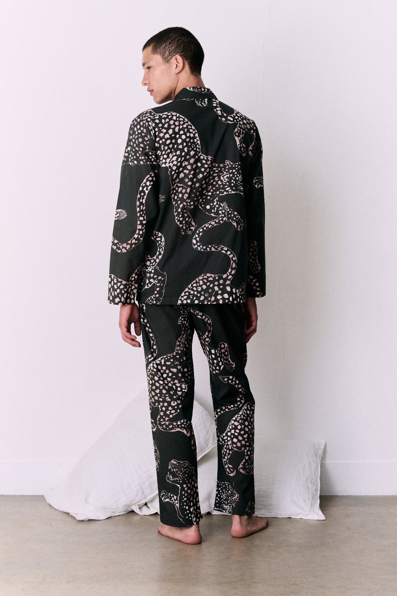 Men’s Pocket Pyjama Set The Jag Print Green