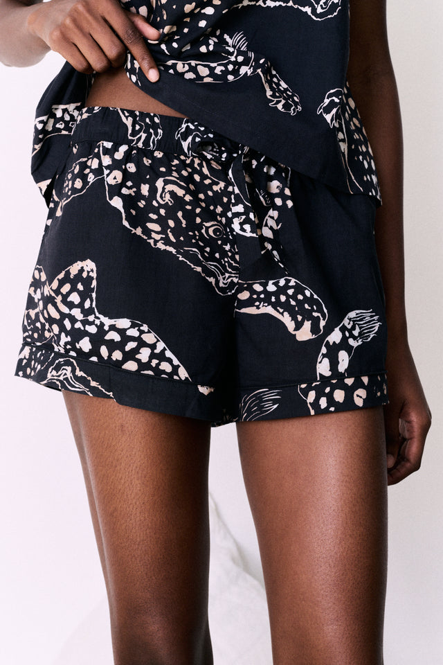Pyjama Shorts The Jag Print Navy