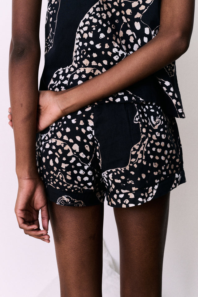 Pyjama Shorts The Jag Print Navy