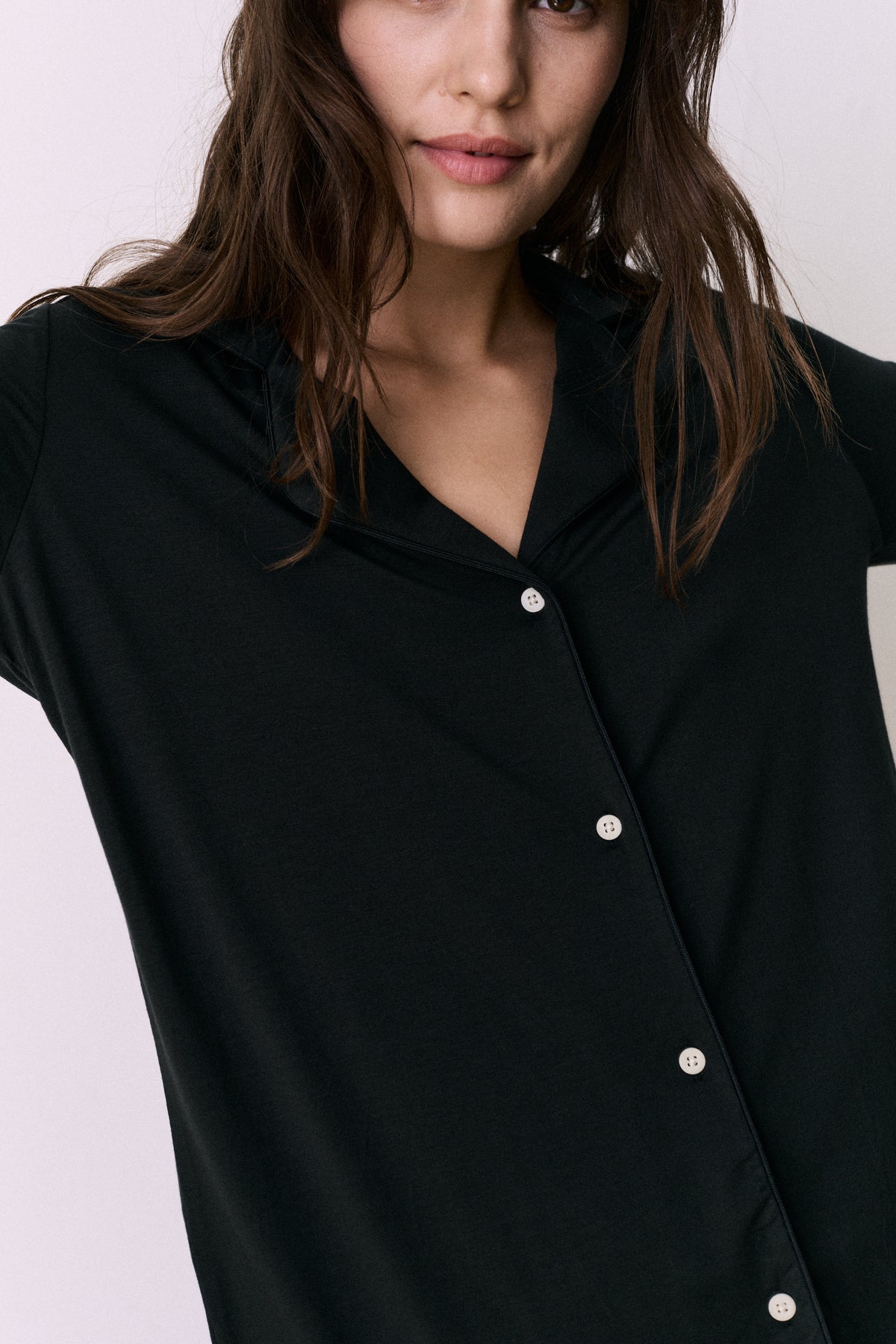 Lyocell Jersey Long Pyjama Set Graphite Black