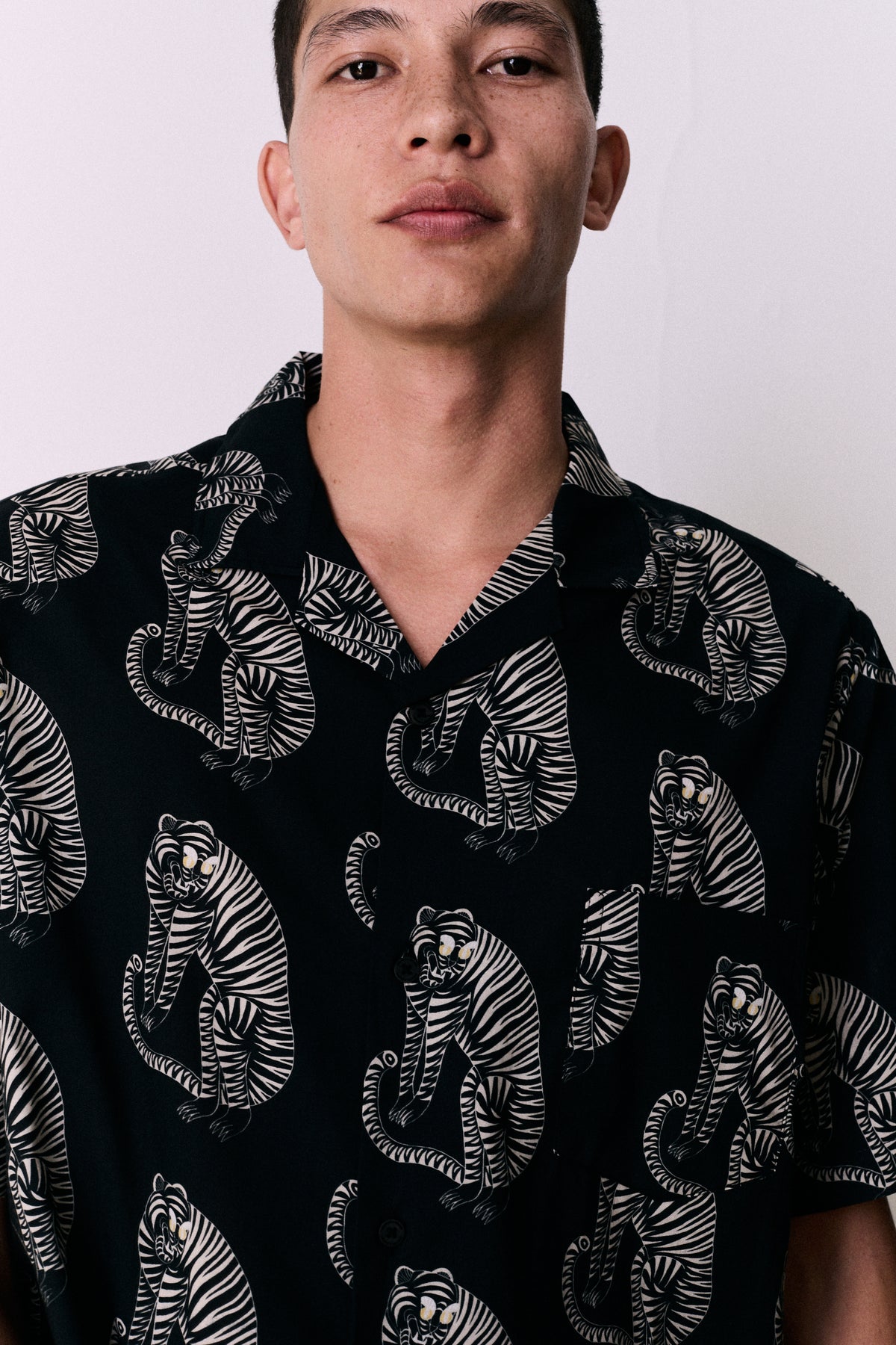 Men’s Cuban Pyjama Set Sansindo Print Black/Cream
