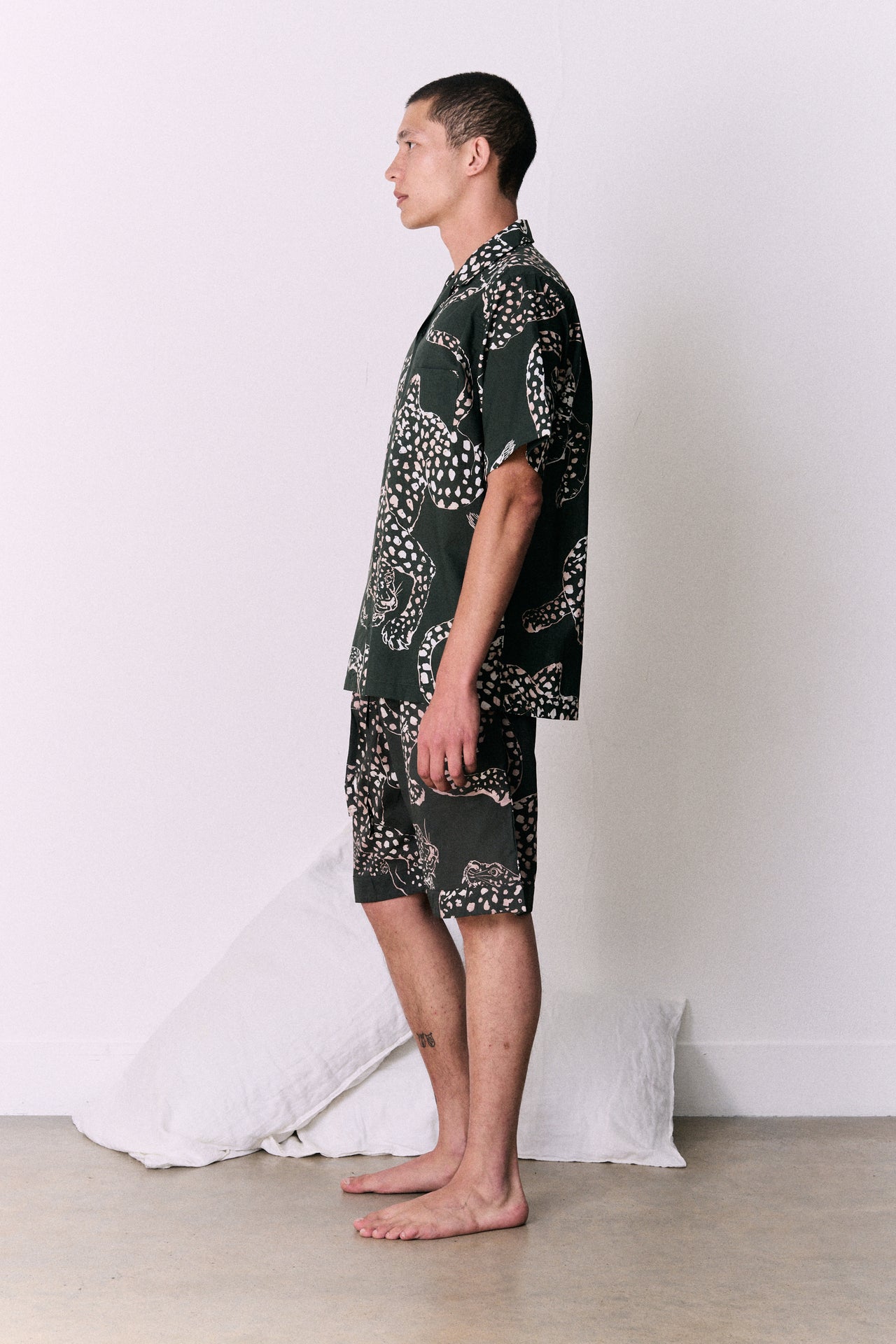 Men’s Cuban Pyjama Set The Jag Print Green