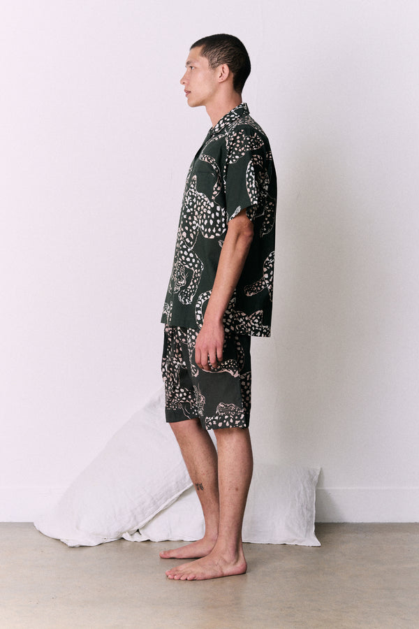 Men’s Cuban Pyjama Set The Jag Print Green