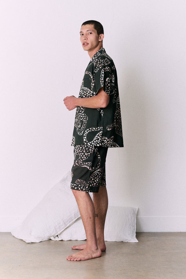 Men’s Cuban Pyjama Set The Jag Print Green