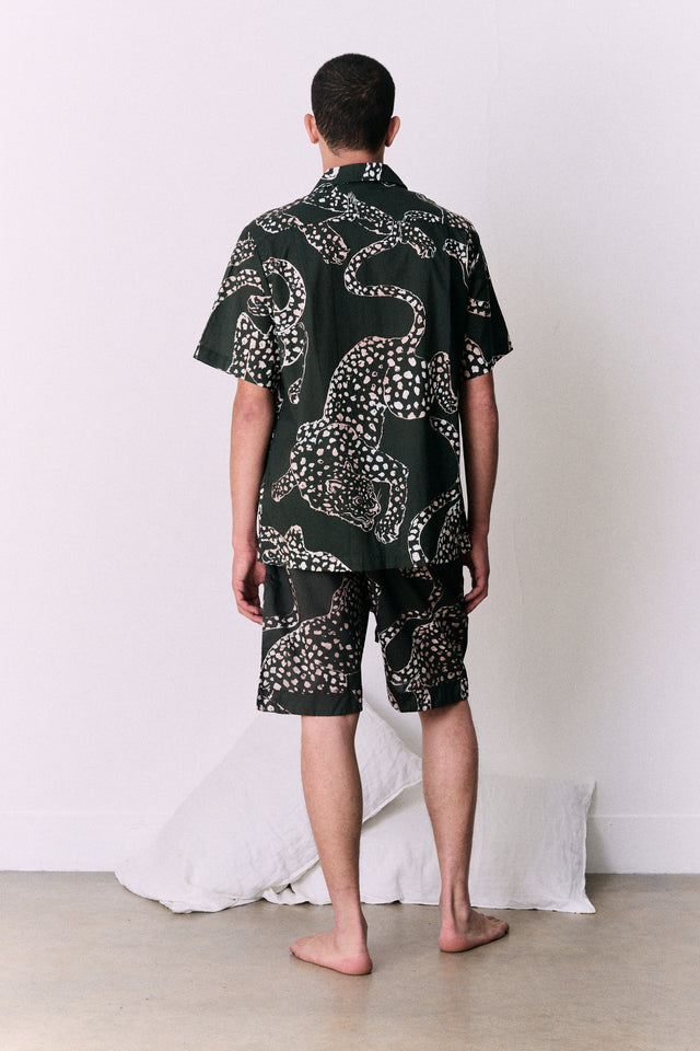 Men’s Pyjama Shorts The Jag Print Green