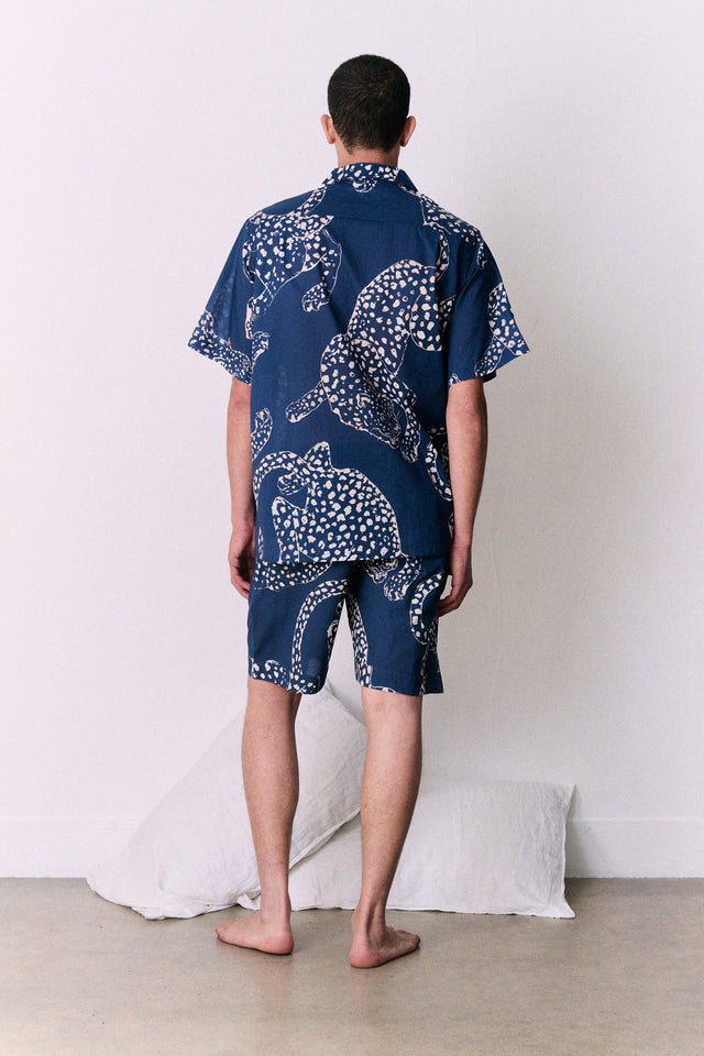 Men’s Pyjama Shorts The Jag Print Blue
