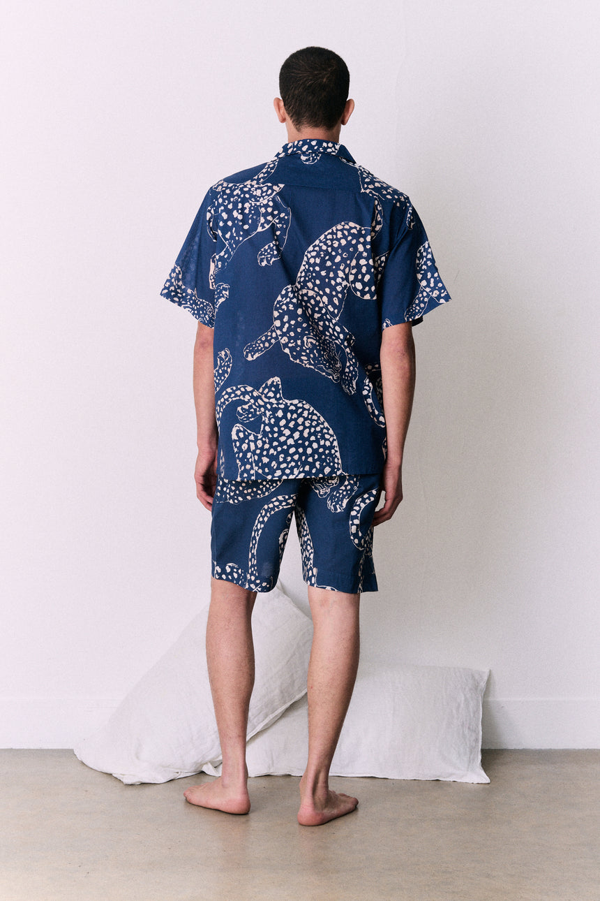 Men’s Pyjama Shorts The Jag Print Blue