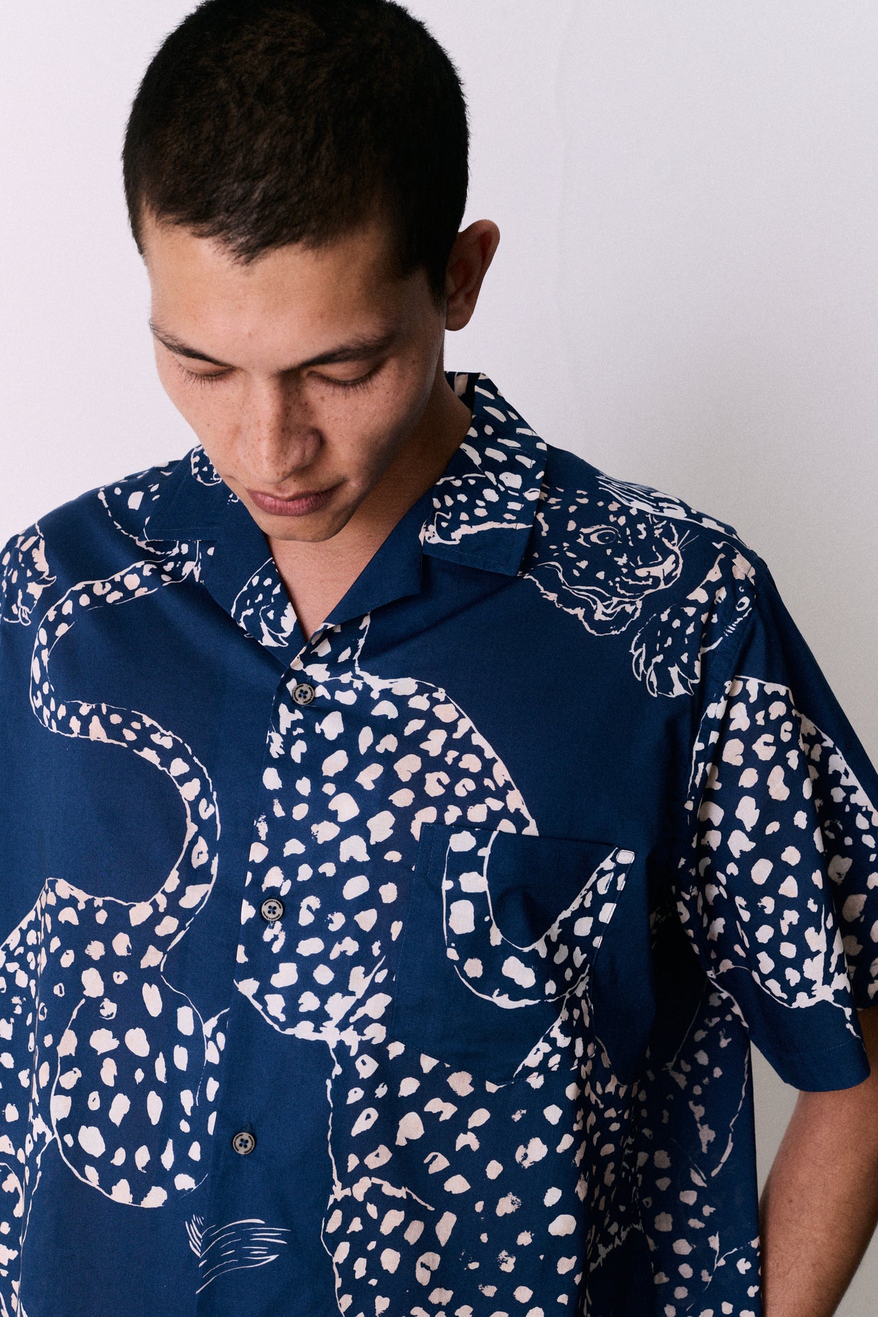 Men’s Cuban Pyjama Set The Jag Print Blue