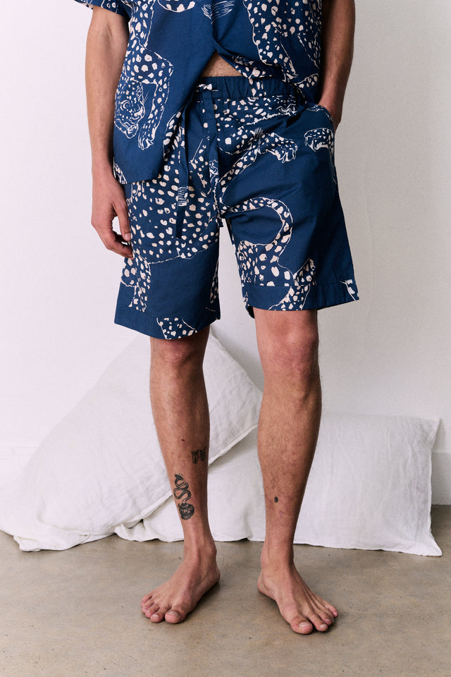 Men’s Pyjama Shorts The Jag Print Blue