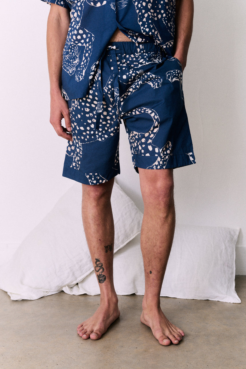 Men’s Pyjama Shorts The Jag Print Blue