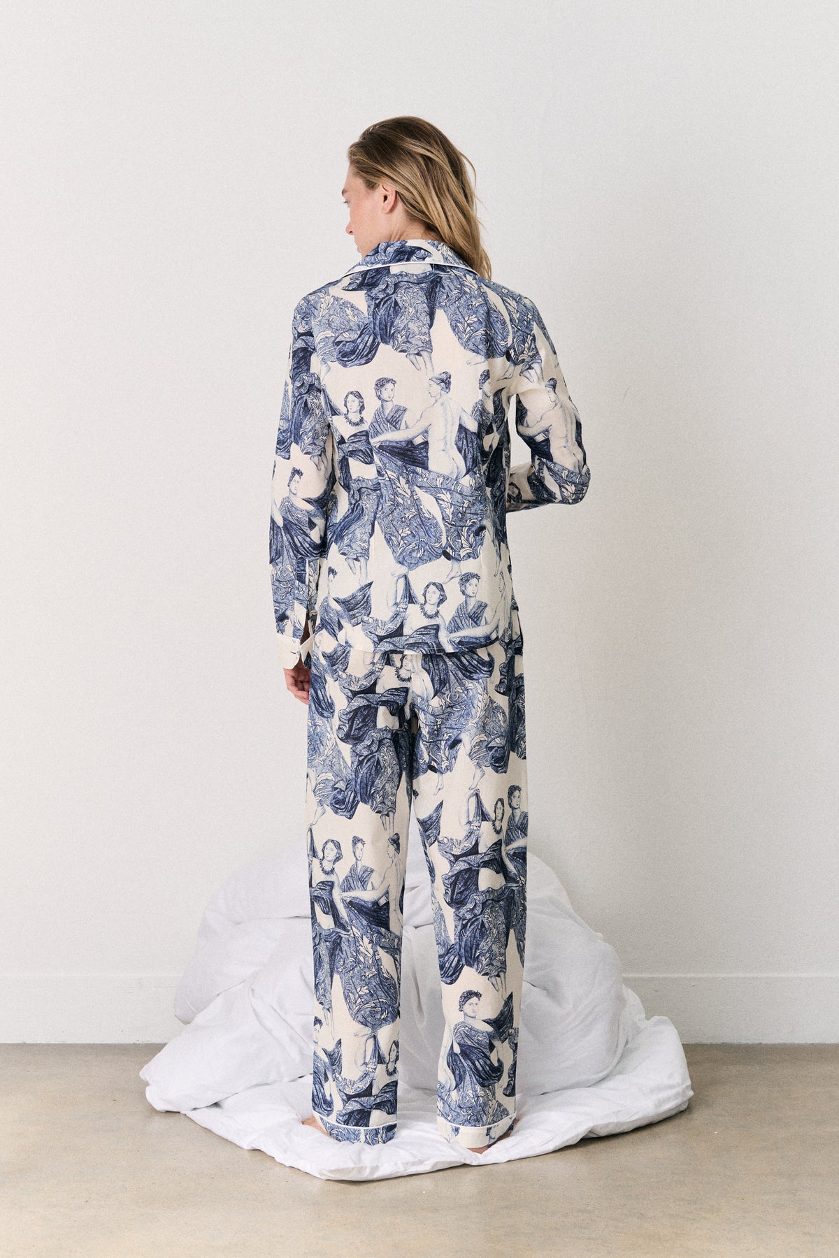 Long Set Flora Stripe Blue