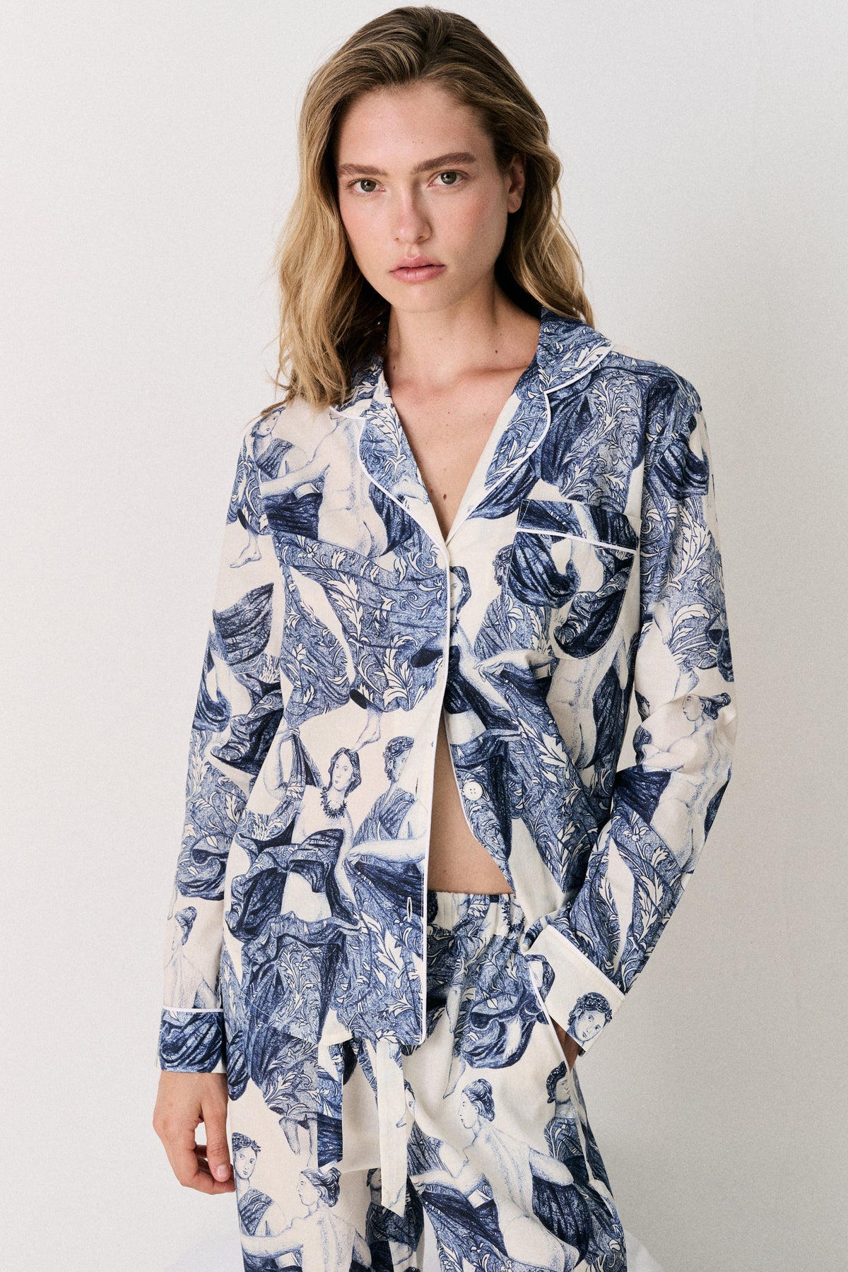 Long Set Flora Stripe Blue