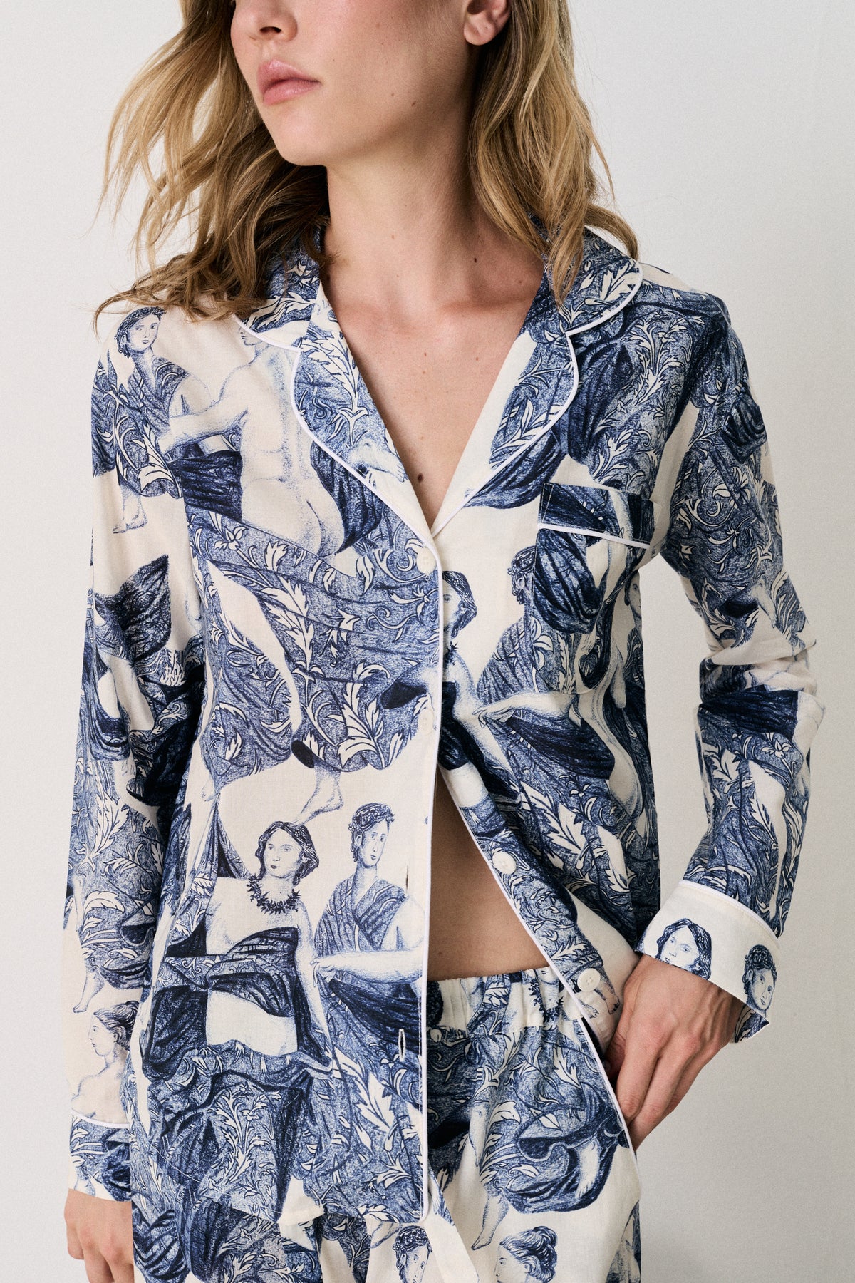 Long Set Flora Stripe Blue