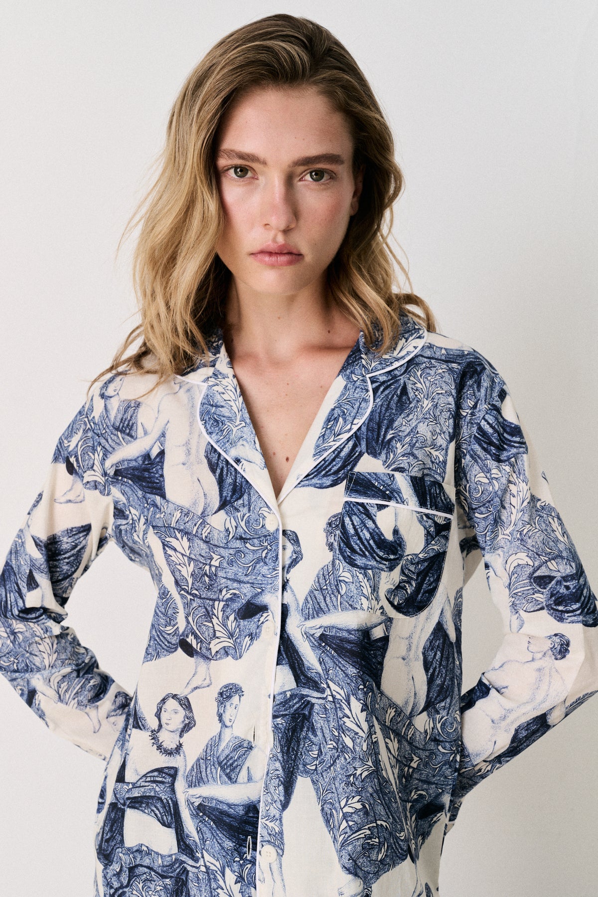 Long Set Flora Stripe Blue