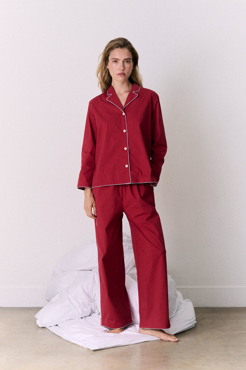 402 Long Pyjama Set Red