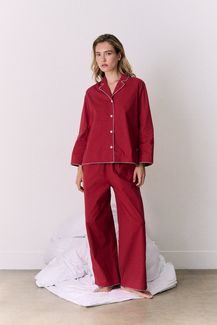 402 Long Pyjama Set Red