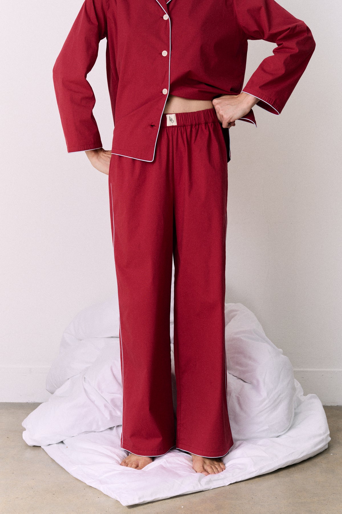 402 Long Pyjama Set Red