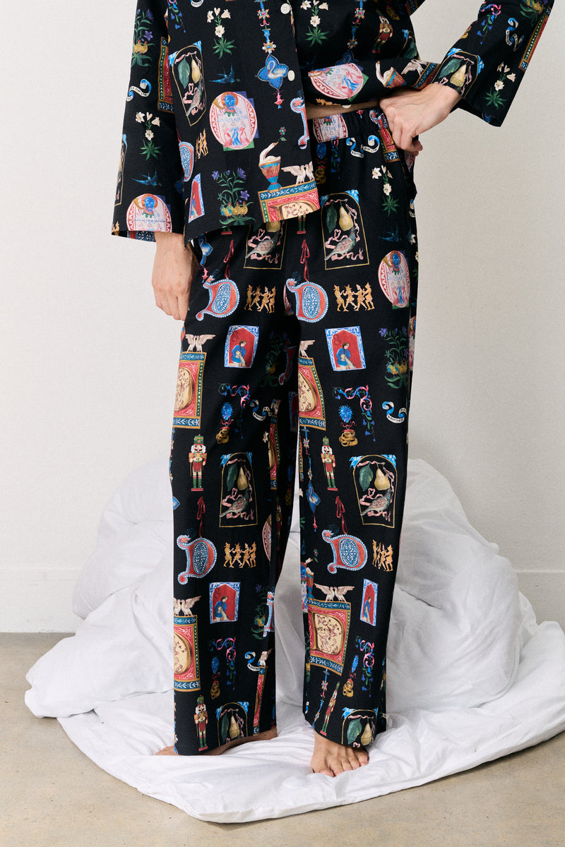 402 Trousers 12 Days of Christmas Navy
