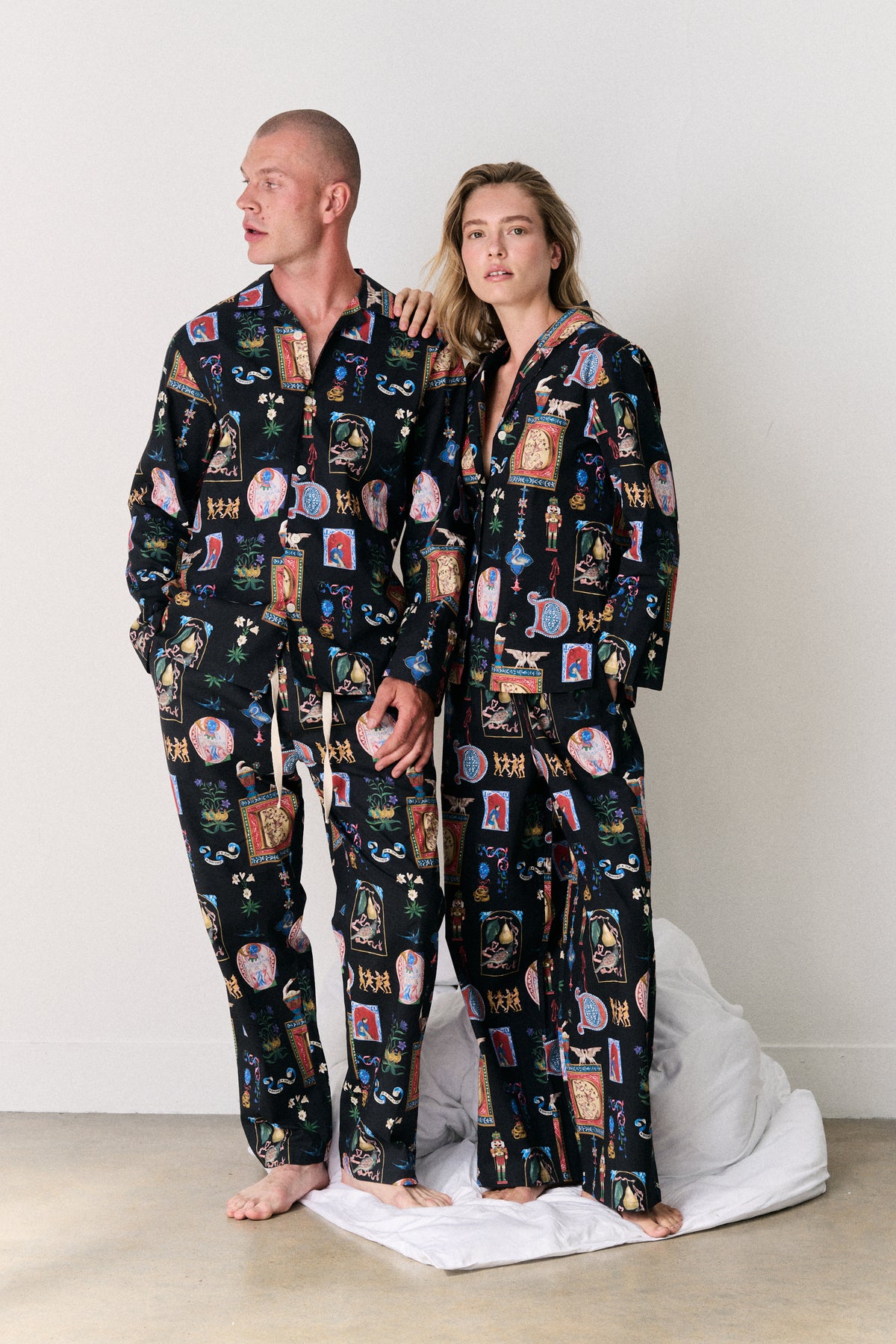 Mens 402 Long Set 12 Days of Christmas Navy