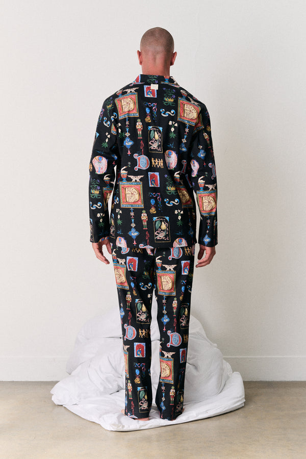 Mens 402 Long Set 12 Days of Christmas Navy