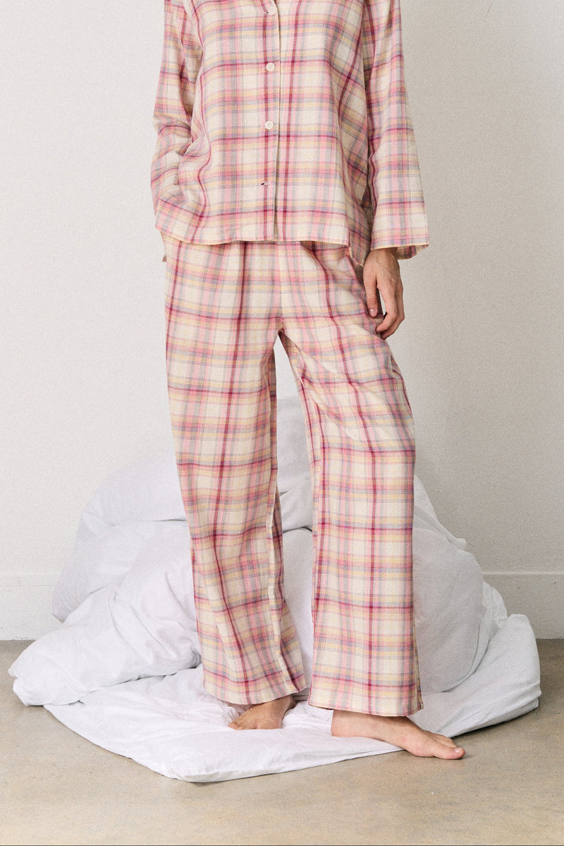 402 Trousers Woven Check Cream/Multi