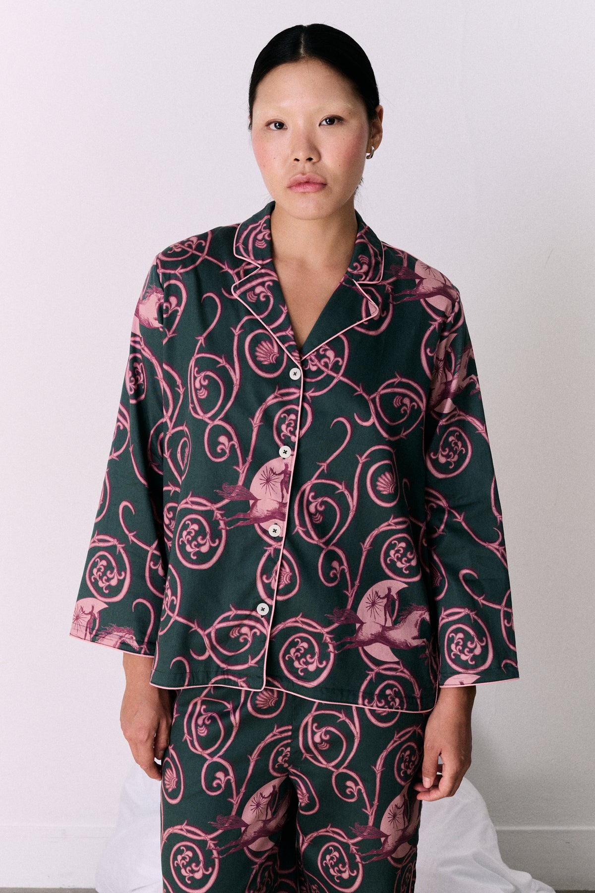 Womens Long Set Tales Green/Pink/Red