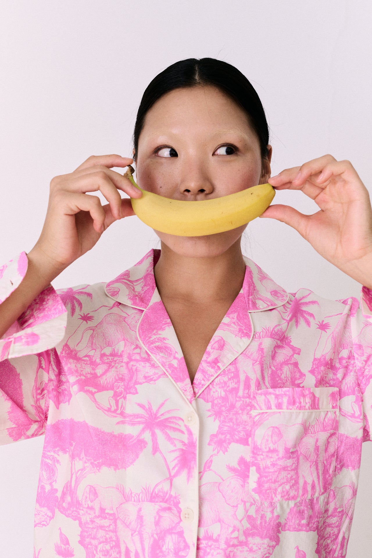 Long Pyjama Set Loxodonta Print Pink
