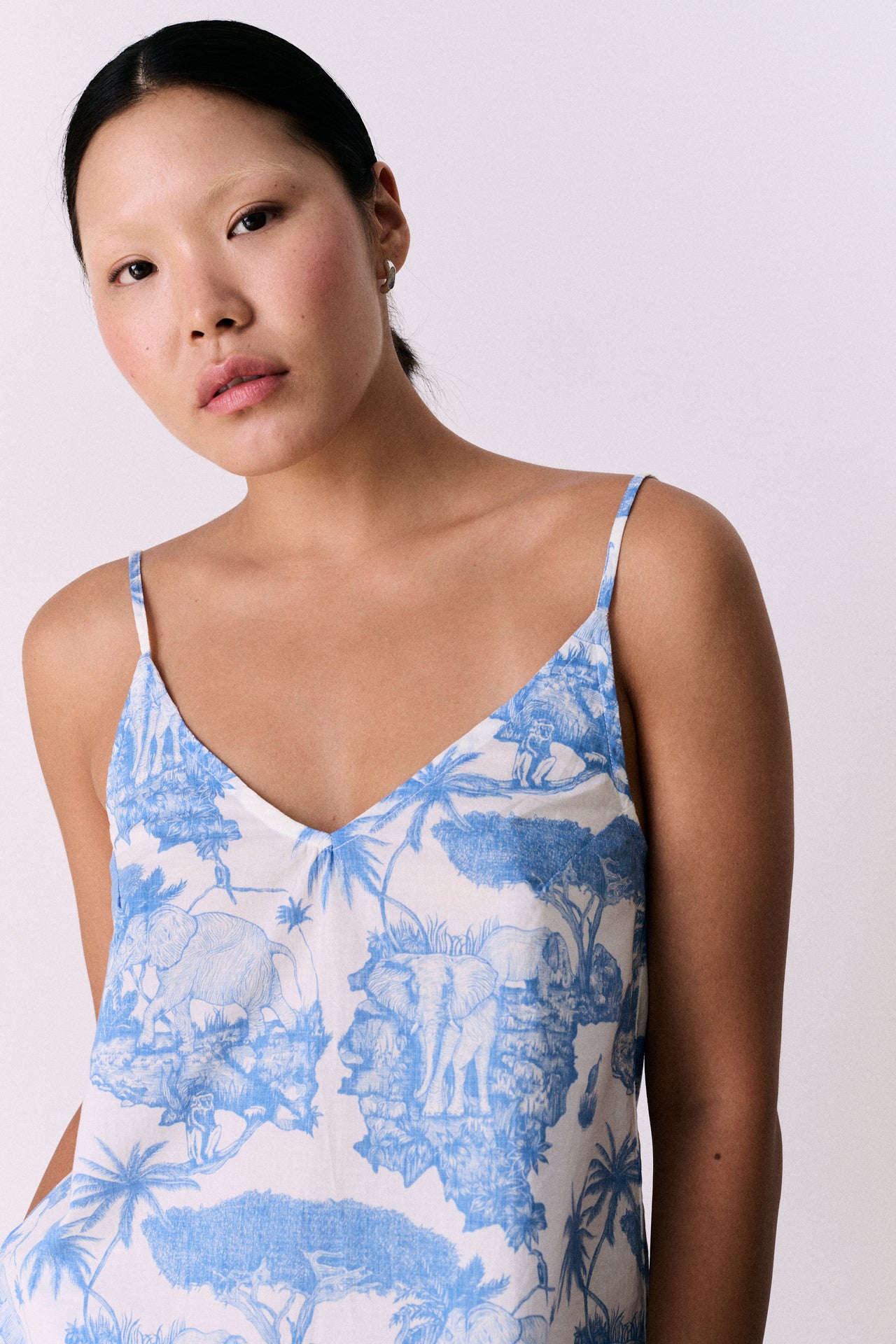 Cami Top Loxodonta Print Blue