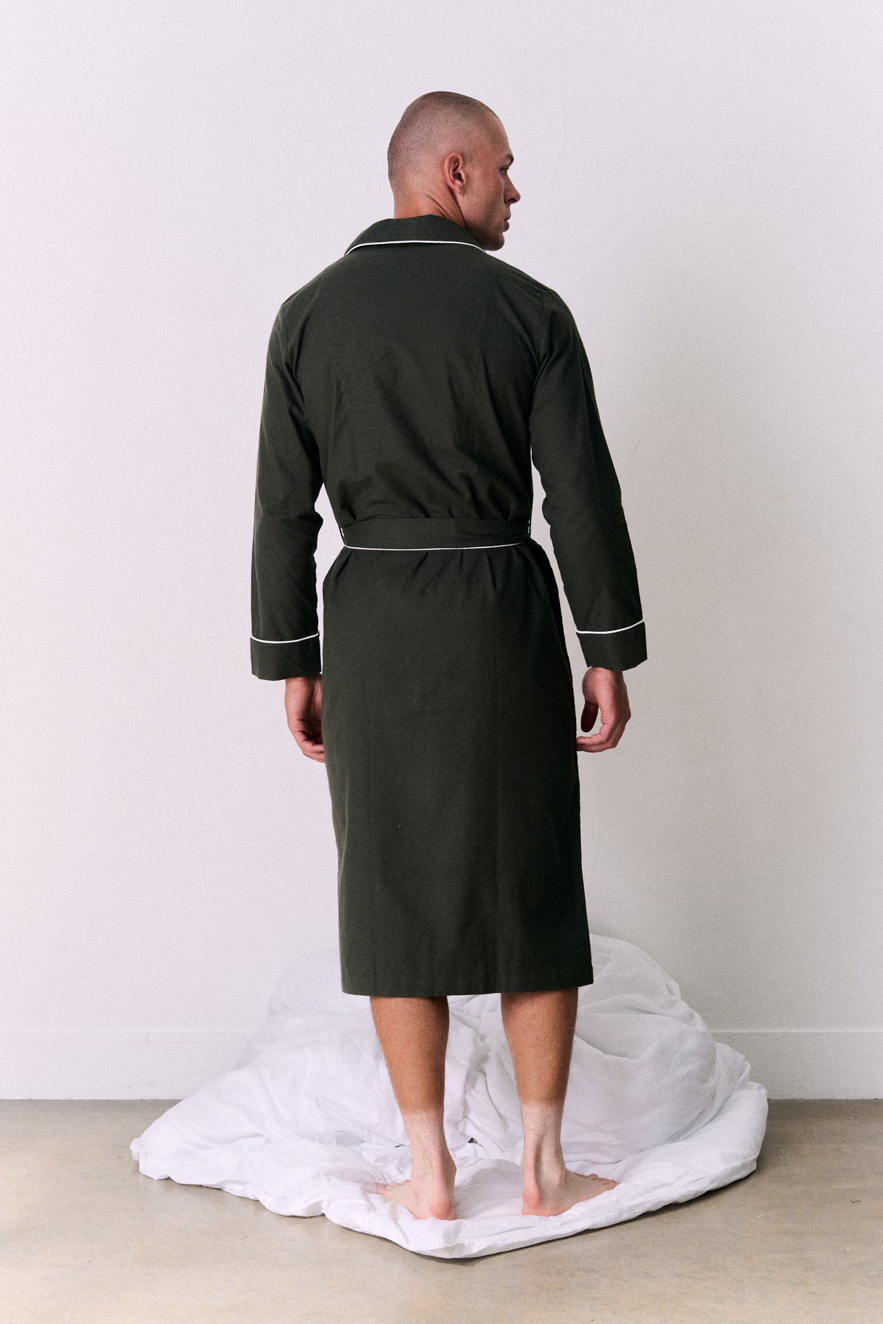 Men’s Robe Brushed Cotton Khaki