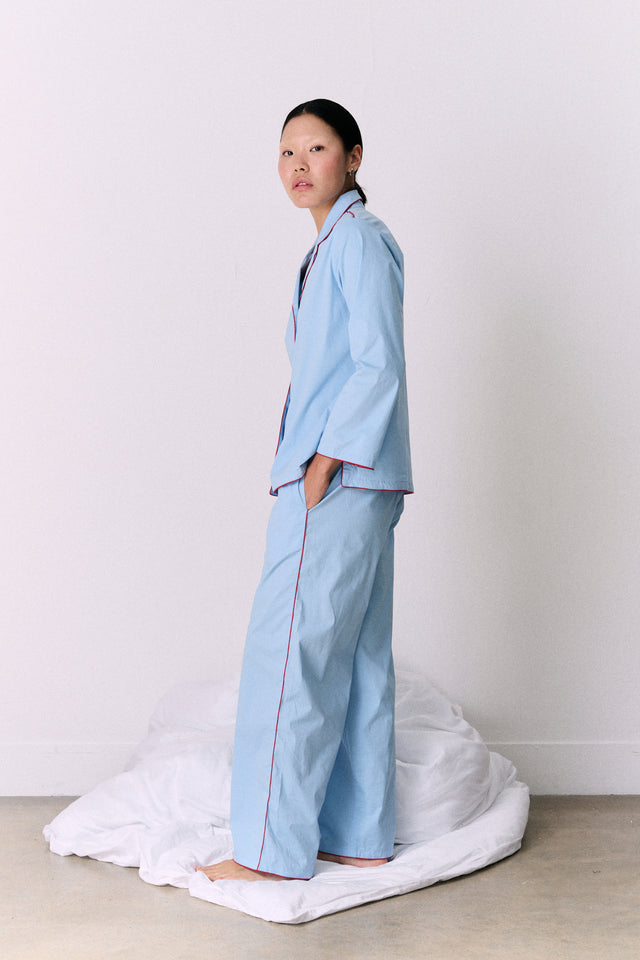 402 Long Pyjama Set Blue