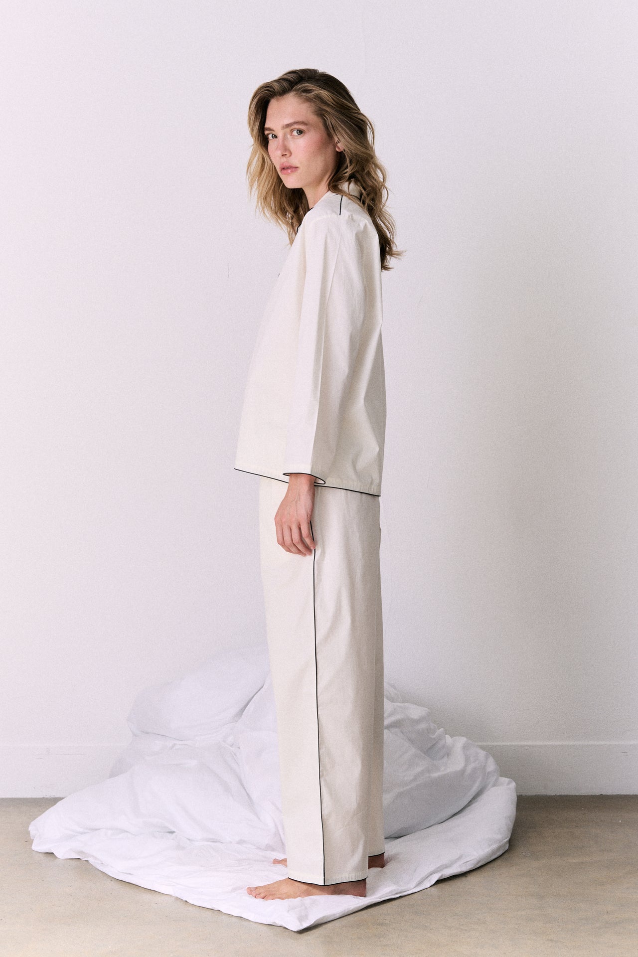 402 Long Pyjama Set Cream