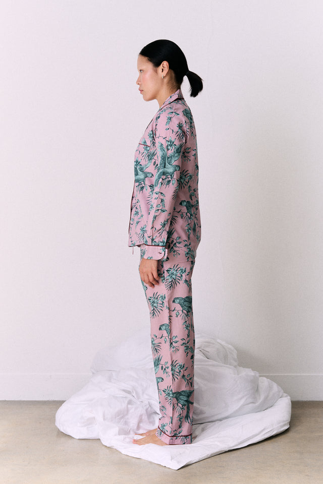 Long Pyjama Set The Bromley Parrot Pink/Blue