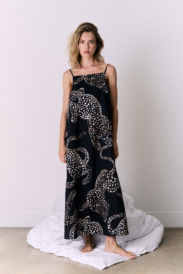 Square Nightie The Jag Print Navy