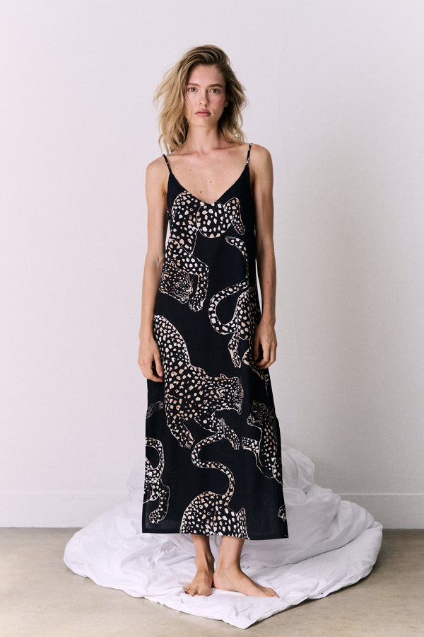 Slip Nightie The Jag Print Navy