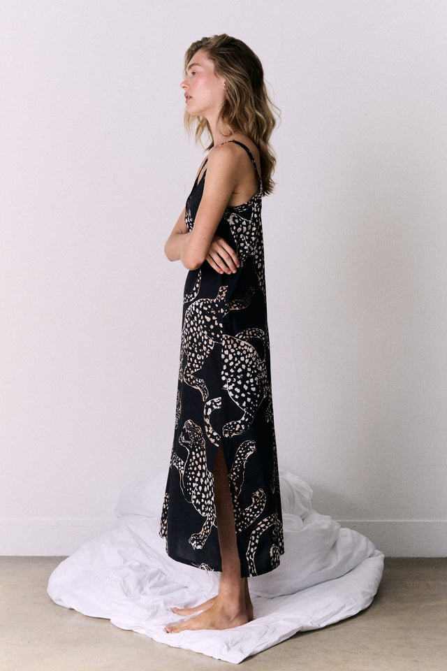 Slip Nightie The Jag Print Navy