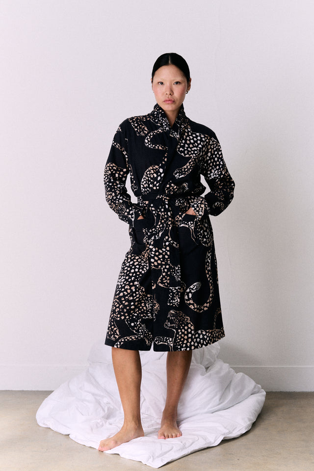 Women's Robe The Jag Print Navy