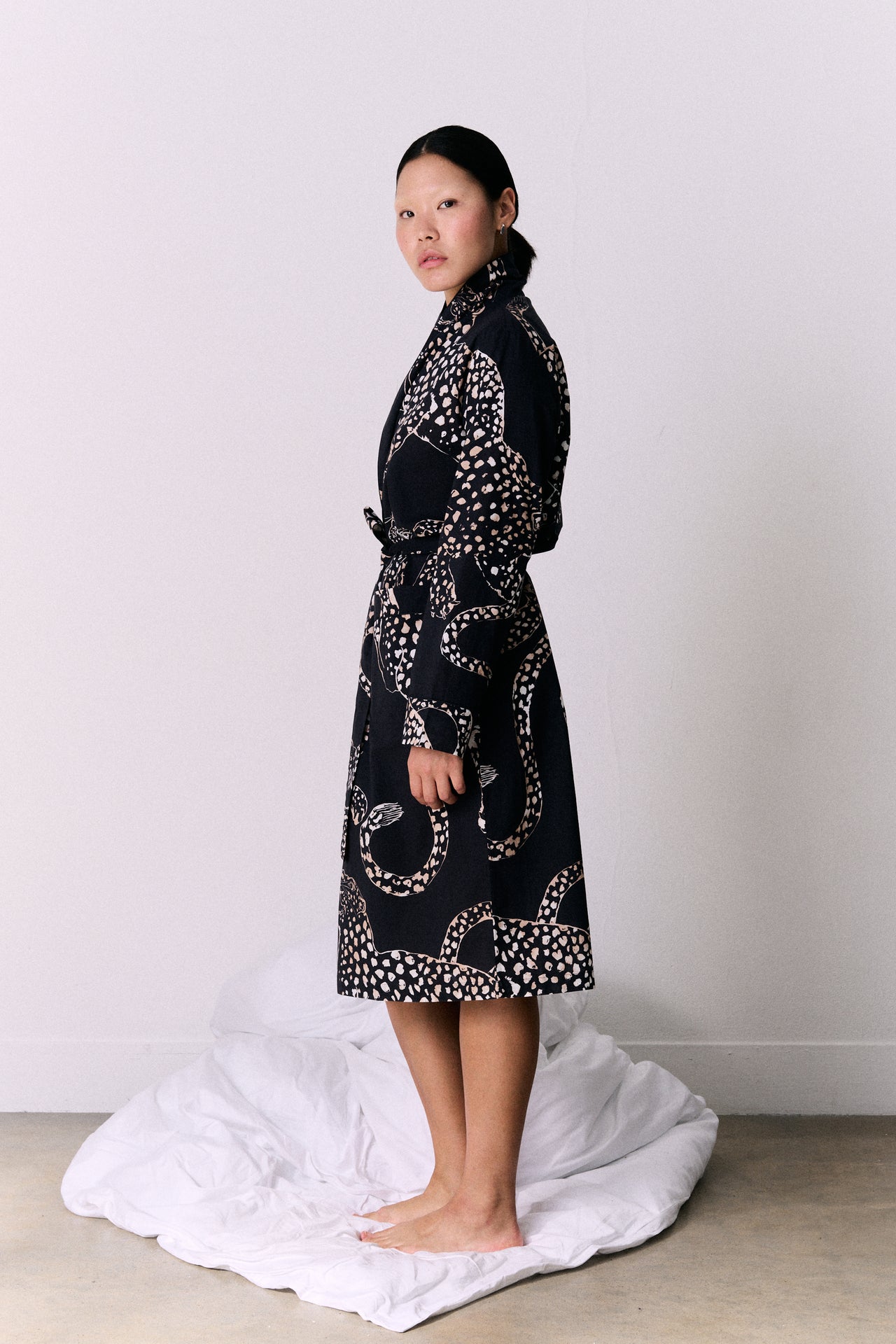 Women's Robe The Jag Print Navy