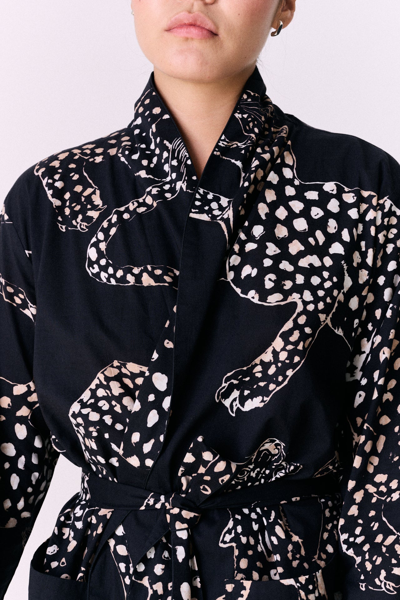 Women's Robe The Jag Print Navy