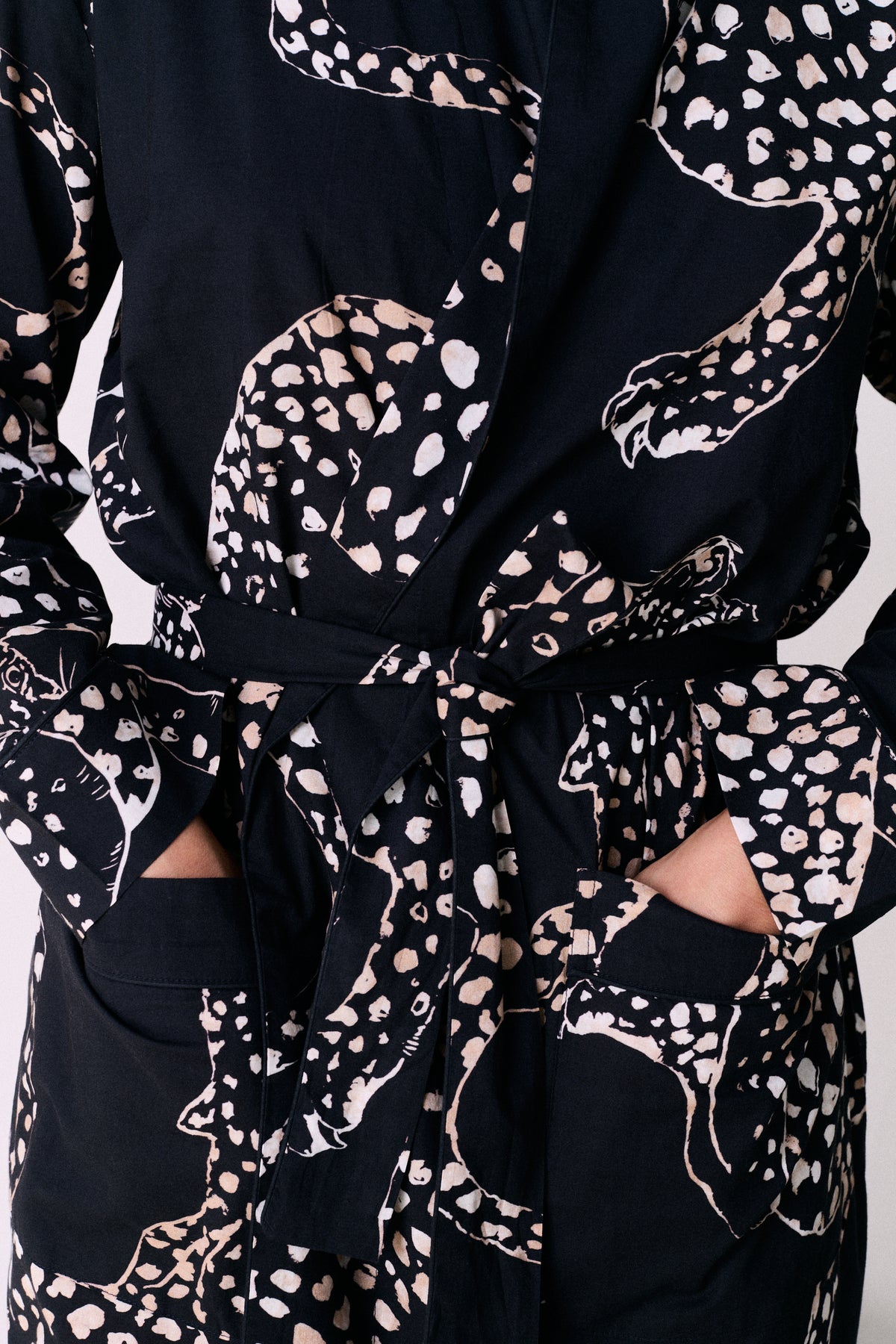 Women's Robe The Jag Print Navy