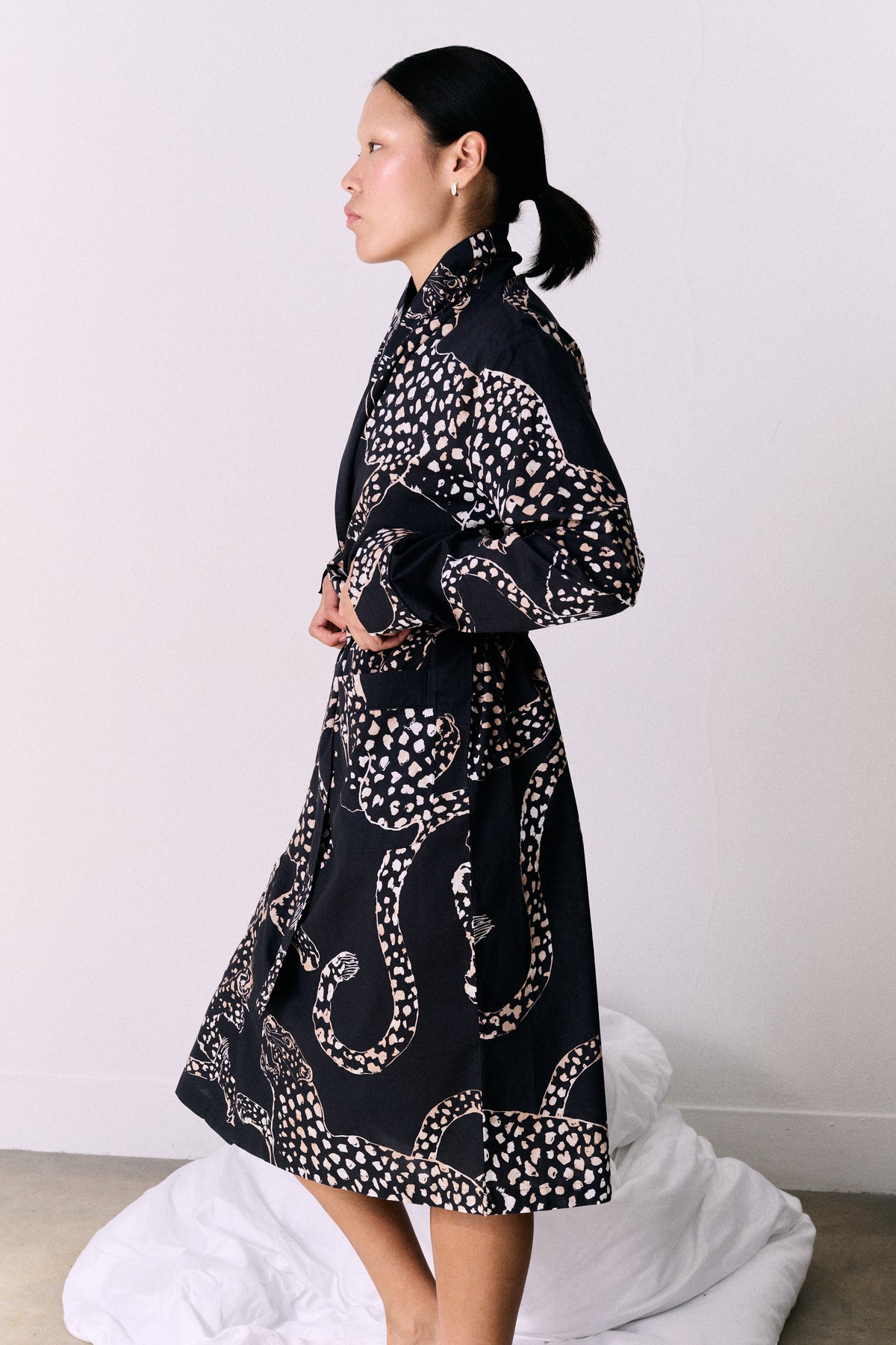 Women's Robe The Jag Print Navy