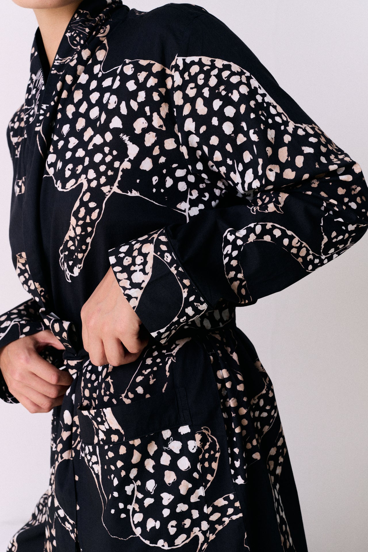 Women's Robe The Jag Print Navy