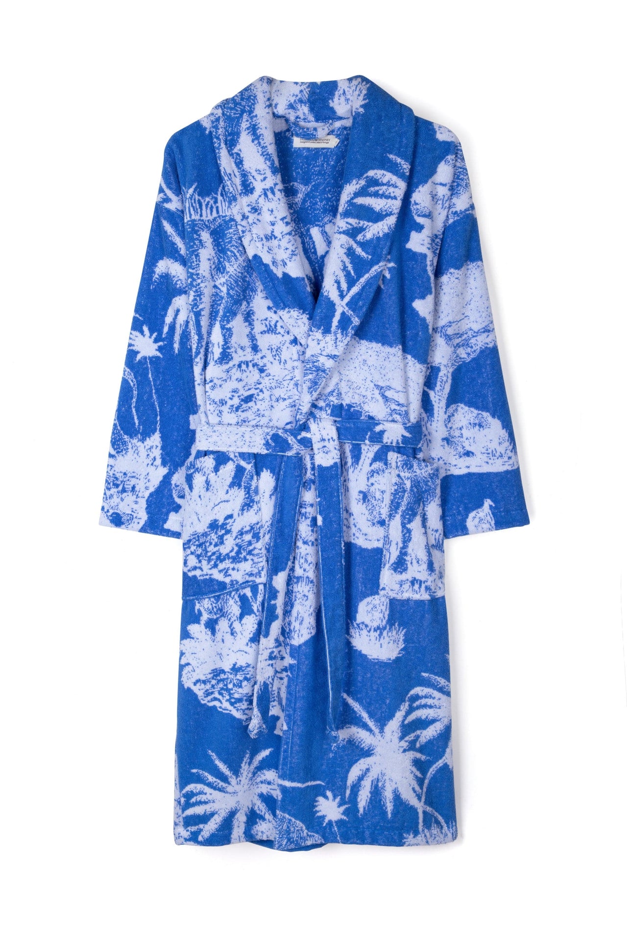 Unisex Towel Robe Loxodonta Print Blue