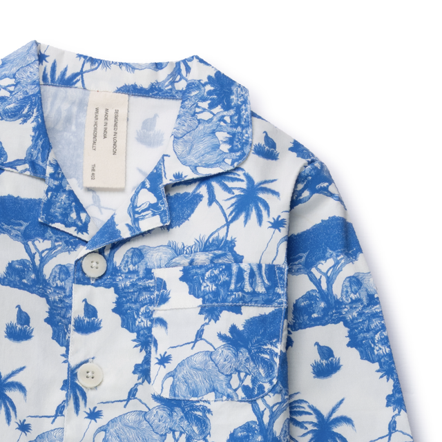 Kids 402 Long Pyjama Set Loxodonta Blue